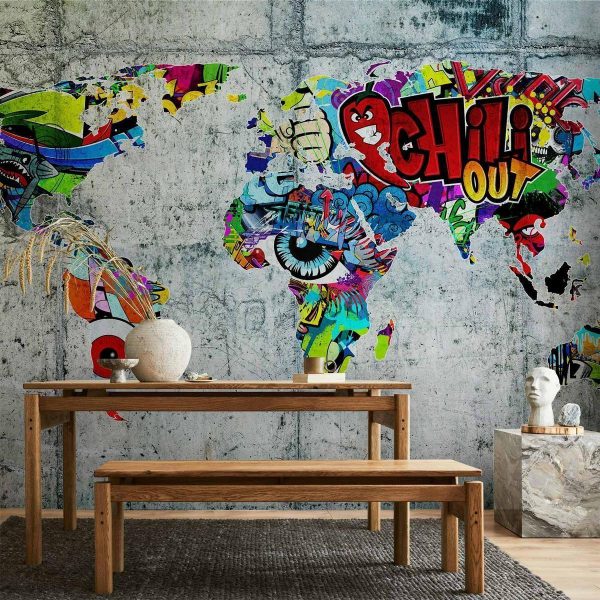 Wall Mural - Map - Graffiti