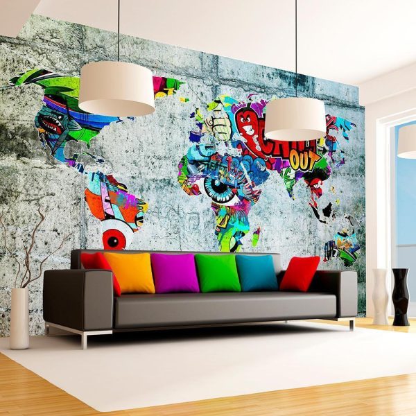 Wall Mural - Map - Graffiti