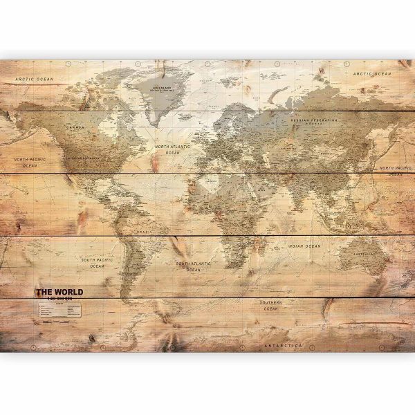 Wall Mural - Map on Boards