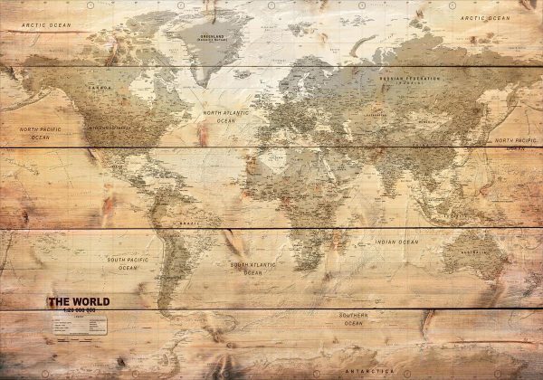 Wall Mural - Map on Boards