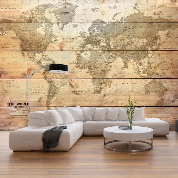 Wall Mural - Map on Boards