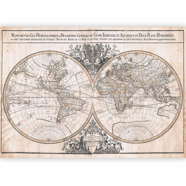Wall Mural Wallpaper - Mappe-Monde Geo-Hydrographique - Image 5