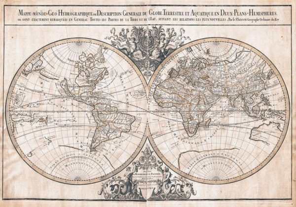 Wall Mural Wallpaper - Mappe-Monde Geo-Hydrographique - Image 6