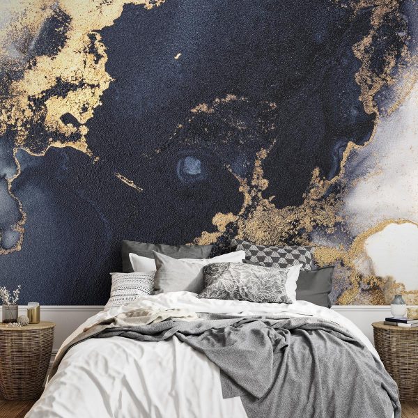 Wall Mural - Marble and Garnet - Abstract Textured Pattern Inspired by a Starry Sky