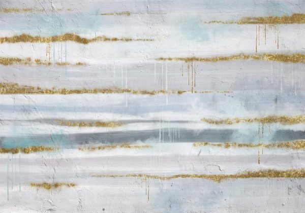 Wall Mural Wallpaper - Modernist background - abstract stripes pattern with gold patterns - Image 6