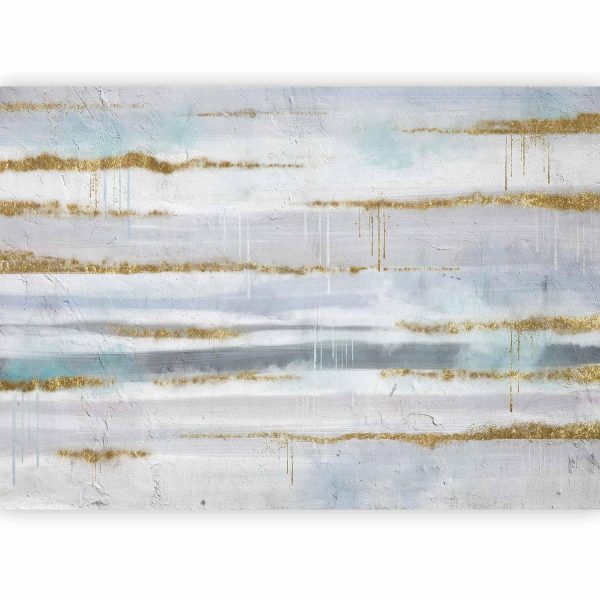 Wall Mural Wallpaper - Modernist background - abstract stripes pattern with gold patterns - Image 5