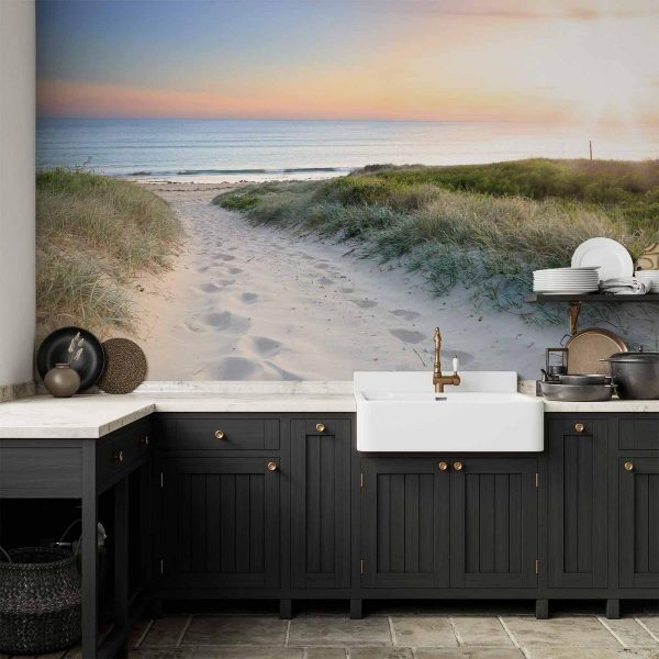 Wall Mural - Morning walk on the beach