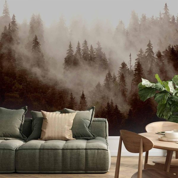 Wall Mural - Mountain Forest (Sepia)