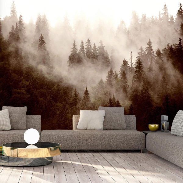 Wall Mural - Mountain Forest (Sepia)