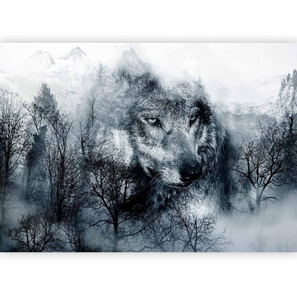 Wall Mural - Mountain Predator (Black and White)