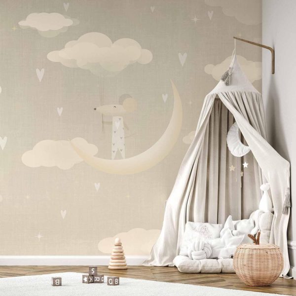 Wall Mural Wallpaper - Mouse on the Moon - Image 2