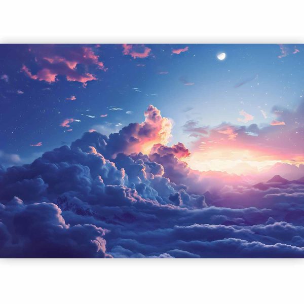Wall Mural - Night Concert in the Mountains: Clouds Illuminated by the Last Rays of the Sun - Image 4