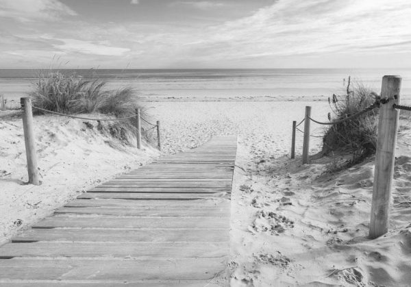 Wall Mural Wallpaper - On the beach - black and white - Image 6