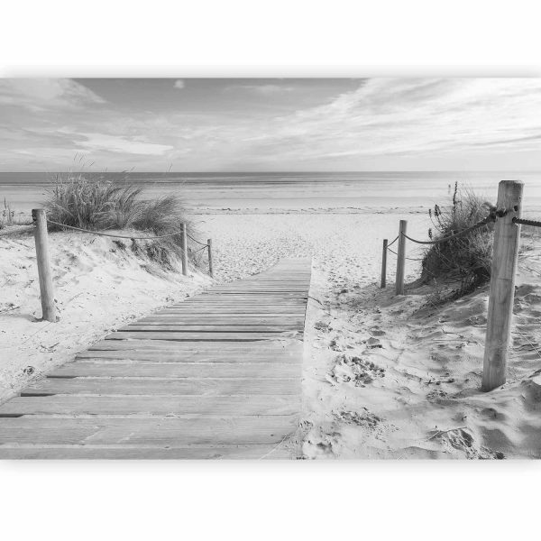 Wall Mural Wallpaper - On the beach - black and white - Image 5