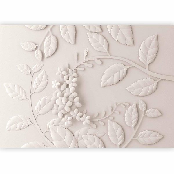 Wall Mural - Paper Flowers (Cream)