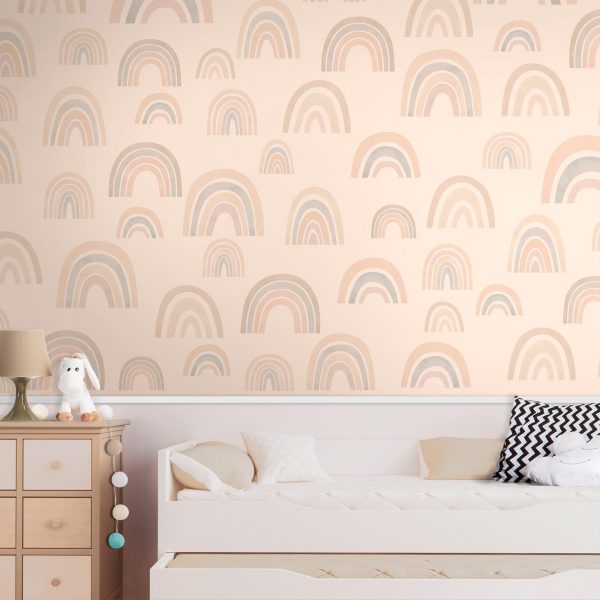 Wall Mural Wallpaper - Pastel Rainbows - Image 3