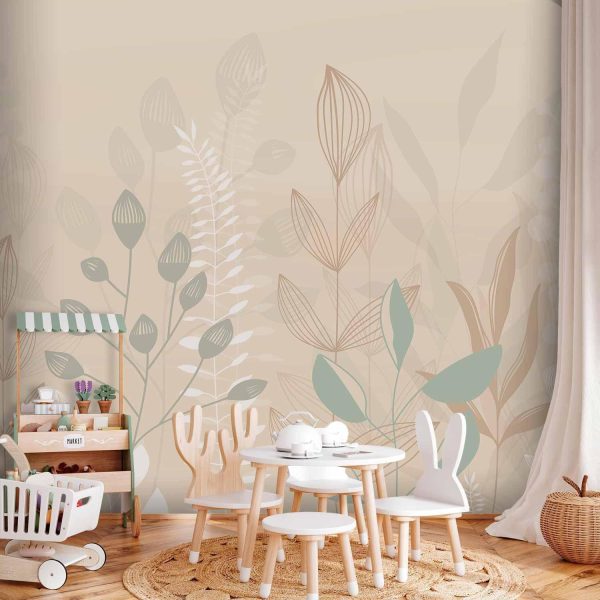 Wall Mural Wallpaper - Pastel and Beige Glade