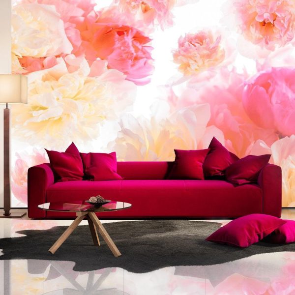 Wall Mural Wallpaper - Pastel peonies - Image 3