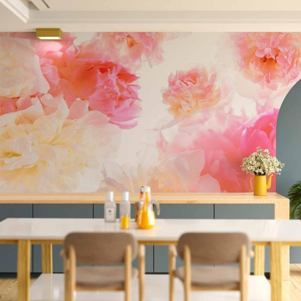 Wall Mural Wallpaper - Pastel peonies - Image 2