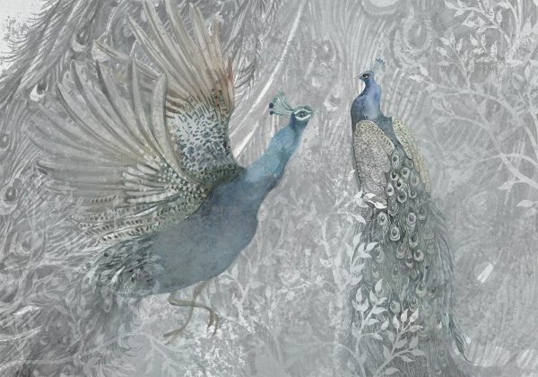Wall Mural Wallpaper - Peacocks Dancing - Second Variant - Image 6