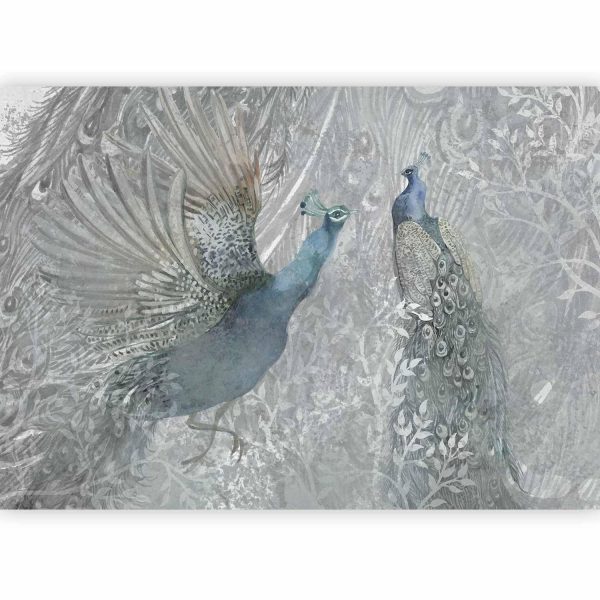 Wall Mural Wallpaper - Peacocks Dancing - Second Variant - Image 5