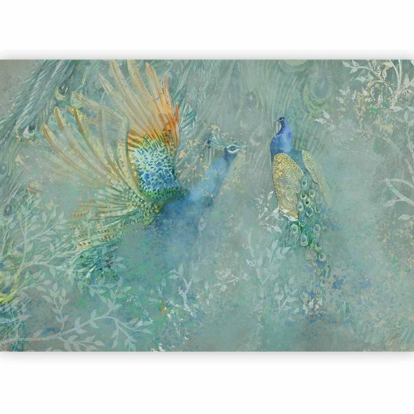 Wall Mural - Peacocks Dancing - Third Variant