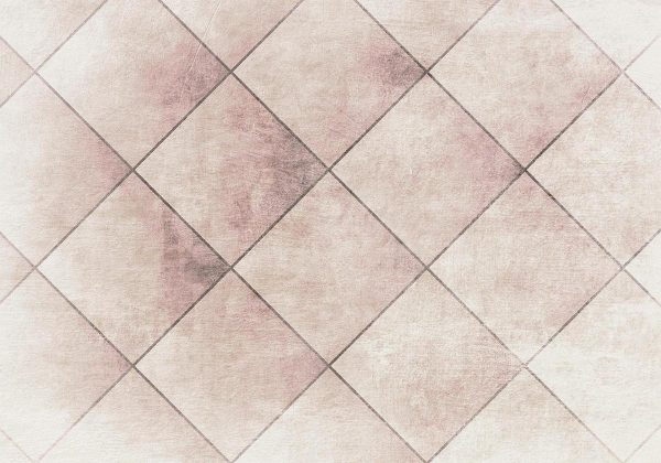 Wall Mural - Perfect cuts - geometric symmetrical tiled pattern with pattern