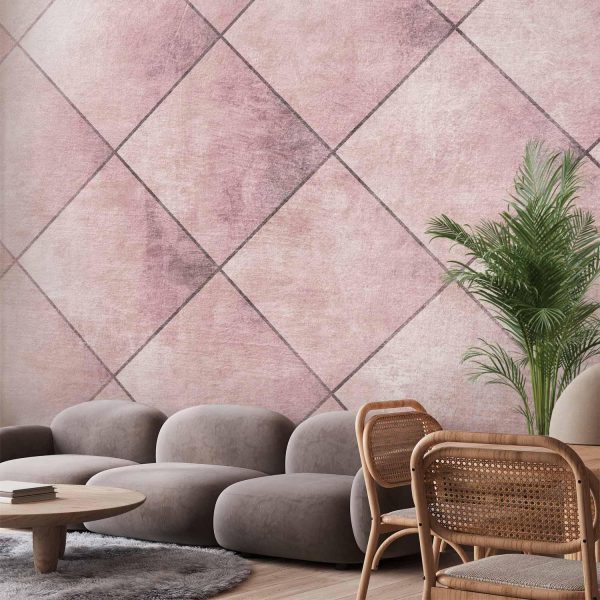 Wall Mural Wallpaper - Perfect cuts - uniform geometric pattern in tiled pattern with pattern