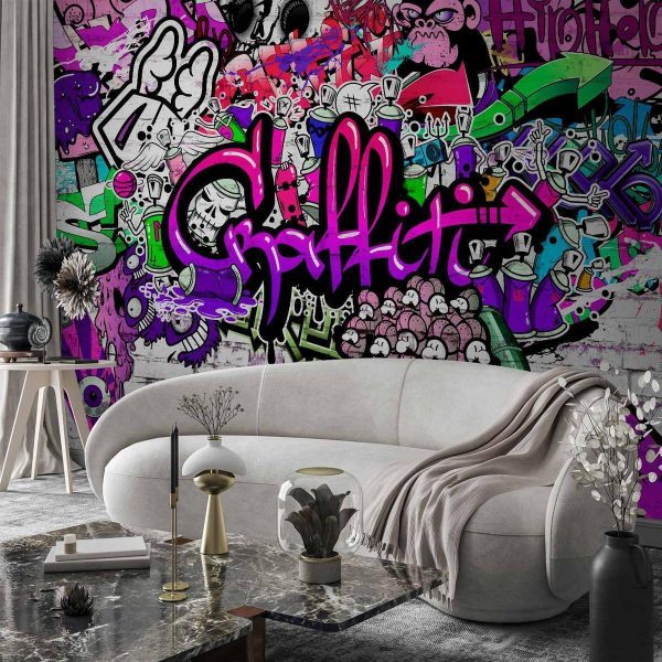 Wall Mural - Purple Graffiti