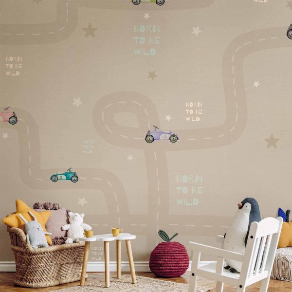 Wall Mural Wallpaper - Racing Cars