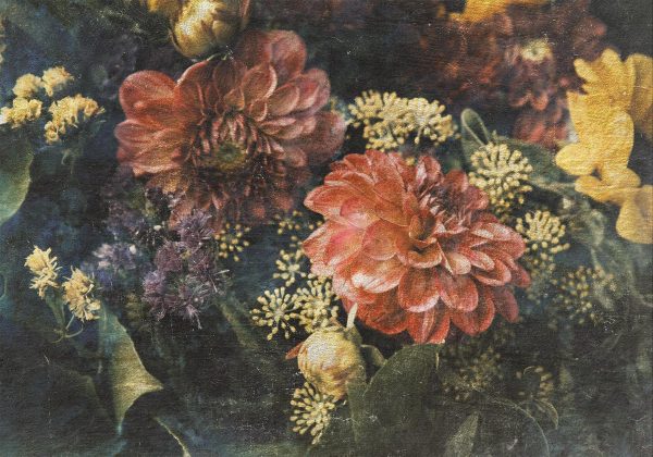 Wall Mural Wallpaper - Retro Flowers - First Variant - Image 5