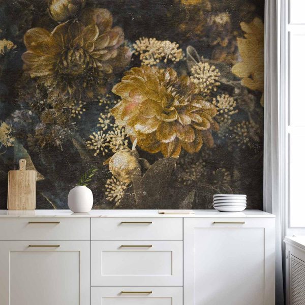 Wall Mural - Retro Flowers - Second Variant