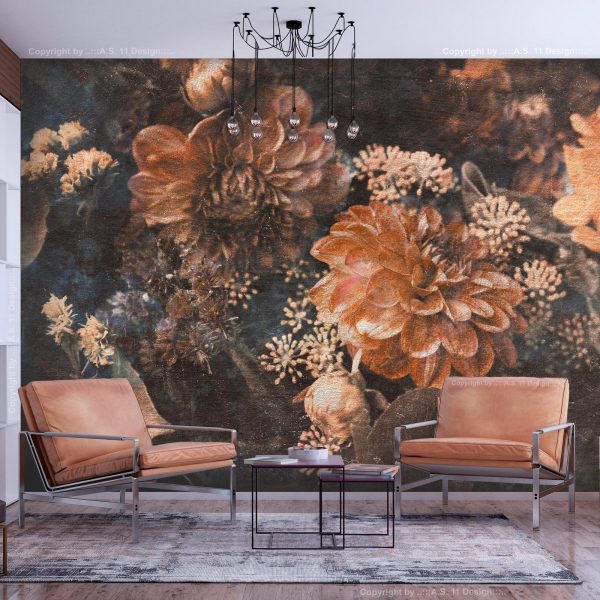 Wall Mural Wallpaper - Retro Flowers - Third Variant - Image 3