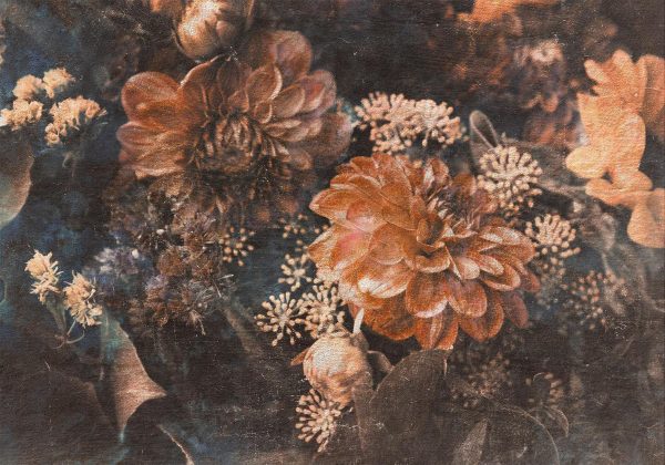 Wall Mural Wallpaper - Retro Flowers - Third Variant - Image 2
