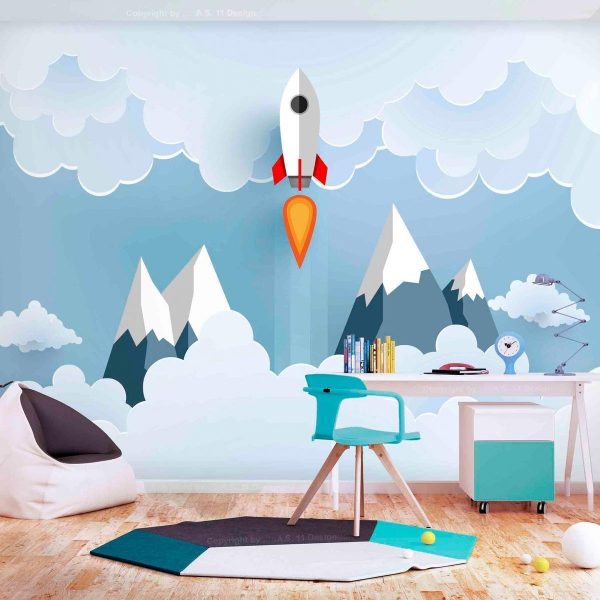 Wall Mural - Rocket in the Clouds