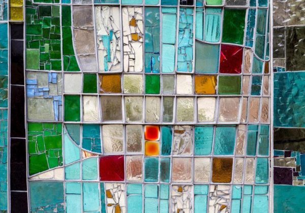 Wall Mural - Sapphire Stained Glass
