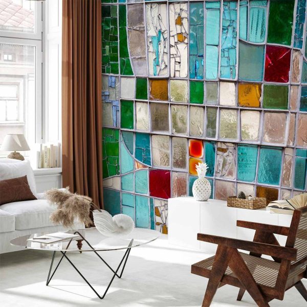 Wall Mural - Sapphire Stained Glass