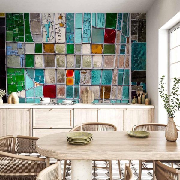 Wall Mural - Sapphire Stained Glass