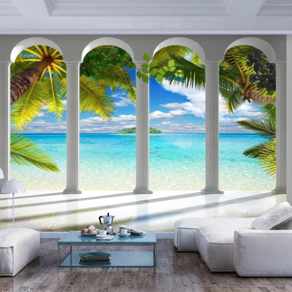 Wall Mural Wallpaper - Sea behind Columns - Image 3
