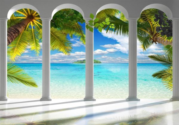 Wall Mural Wallpaper - Sea behind Columns - Image 6
