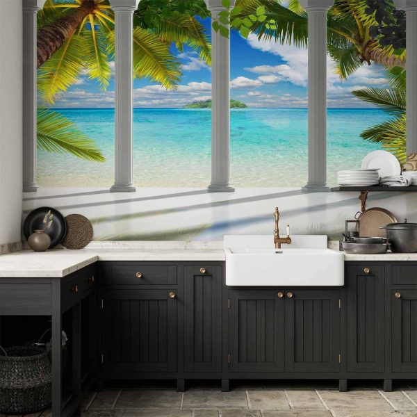 Wall Mural Wallpaper - Sea behind Columns - Image 2