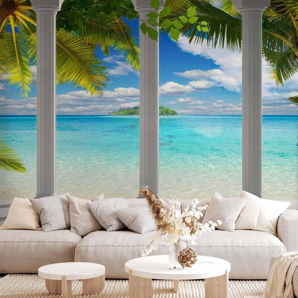 Wall Mural Wallpaper - Sea behind Columns