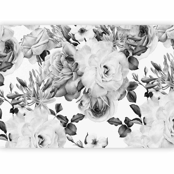 Wall Mural - Sentimental Garden (Black and White)