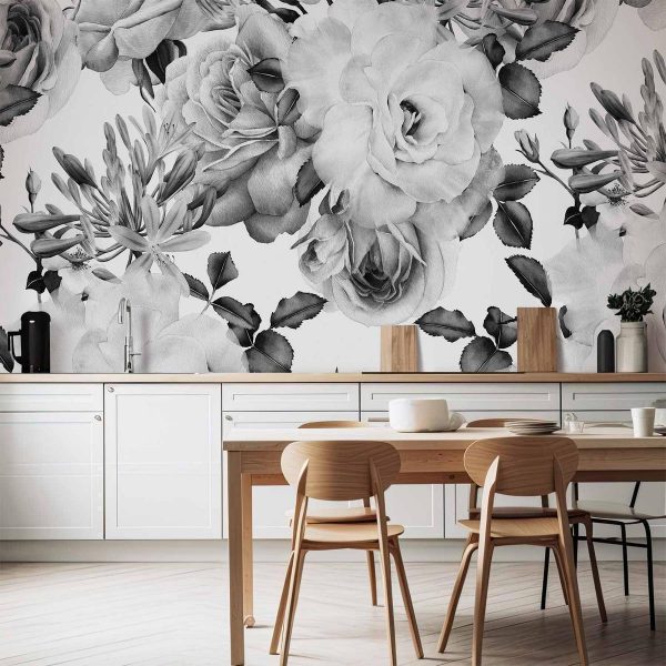 Wall Mural - Sentimental Garden (Black and White)