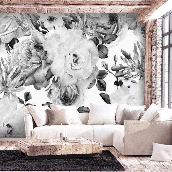 Wall Mural - Sentimental Garden (Black and White)