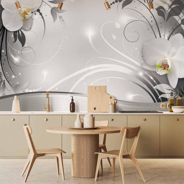 Wall Mural - Silver Abstract