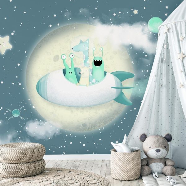 Wall Mural Wallpaper - Space Adventure - Second Variant - Image 2
