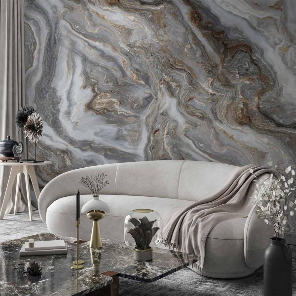 Wall Mural - Stone Abstractions - Marble Textures in Neautral Tones