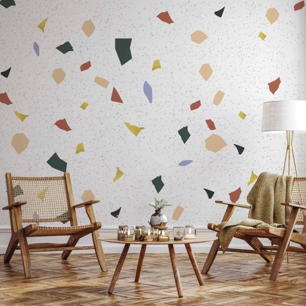 Wall Mural Wallpaper - Subtle Terrazzo Pattern - Image 2