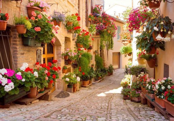 Wall Mural - The Alley in Spello (Italy)